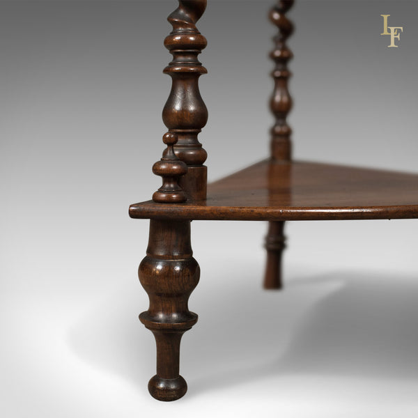 Antique Whatnot, English, Victorian, Rosewood, Corner Display Stand, c.1860 - London Fine Antiques