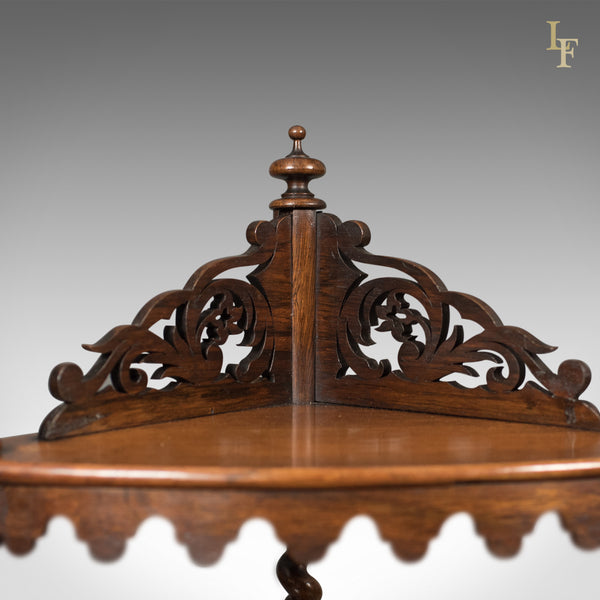 Antique Whatnot, English, Victorian, Rosewood, Corner Display Stand, c.1860 - London Fine Antiques