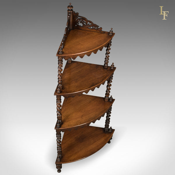 Antique Whatnot, English, Victorian, Rosewood, Corner Display Stand, c.1860 - London Fine Antiques