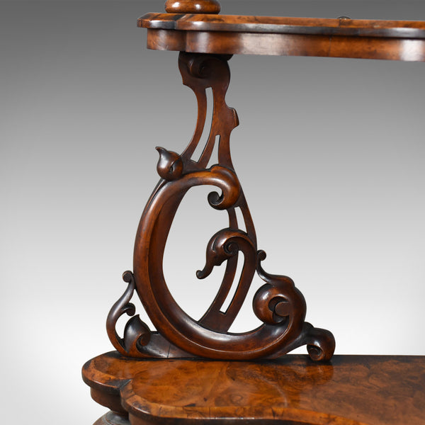Antique Whatnot, Irish, Burr Walnut, Mirror Stand Robert Strahan & Co Circa 1840 - London Fine Antiques