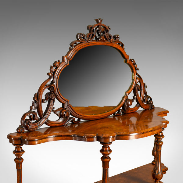 Antique Whatnot, Irish, Burr Walnut, Mirror Stand Robert Strahan & Co Circa 1840 - London Fine Antiques