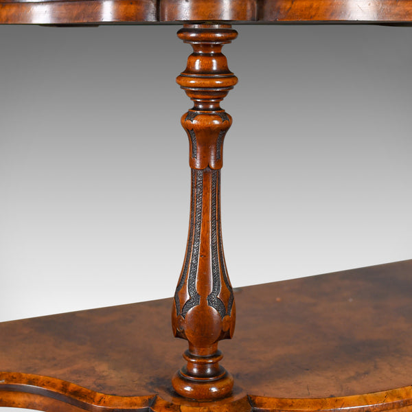 Antique Whatnot, Irish, Burr Walnut, Mirror Stand Robert Strahan & Co Circa 1840 - London Fine Antiques