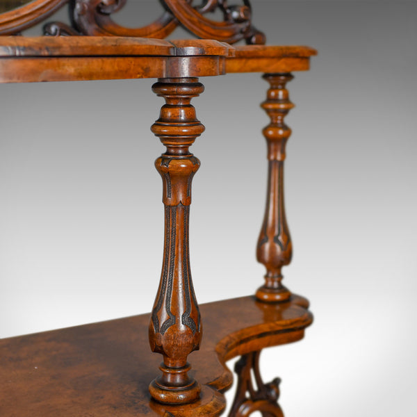 Antique Whatnot, Irish, Burr Walnut, Mirror Stand Robert Strahan & Co Circa 1840 - London Fine Antiques