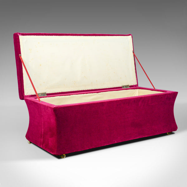 Antique Window Seat, English, Victorian, Upholstered, Ottoman, Circa 1900 - London Fine Antiques