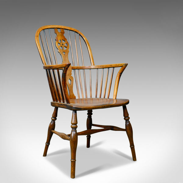 Antique Windsor Armchair, English, Victorian, Country Kitchen, Stick Circa 1900 - London Fine Antiques