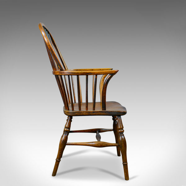 Antique Windsor Armchair, English, Victorian, Country Kitchen, Stick Circa 1900 - London Fine Antiques