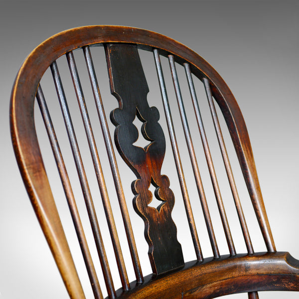 Antique Windsor Broad Arm Elbow Chair, English, Victorian, Elm, Ash, Circa 1850 - London Fine Antiques