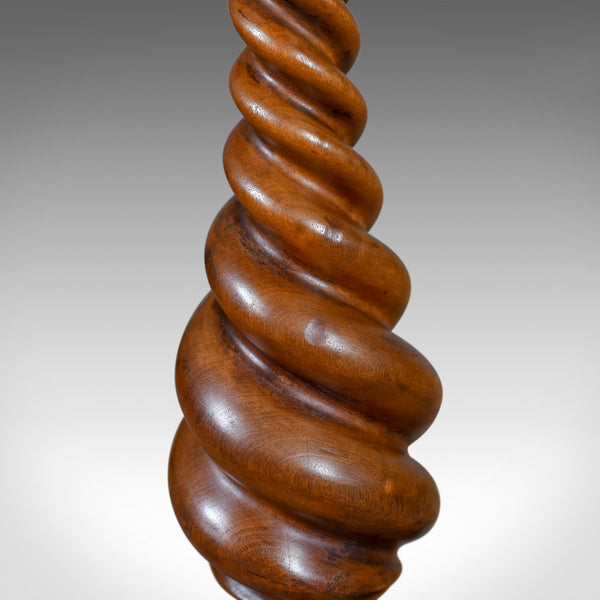 Antique Wine Table, English, Victorian, Mahogany, Tripod Side Barley Twist c1860 - London Fine Antiques