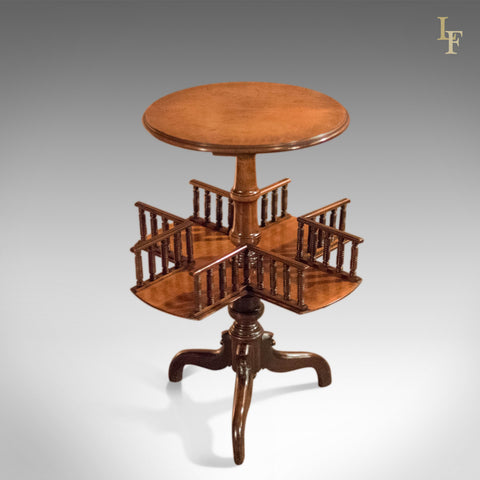 Victorian Wine Table/Bookshelf, c.1850 - London Fine Antiques