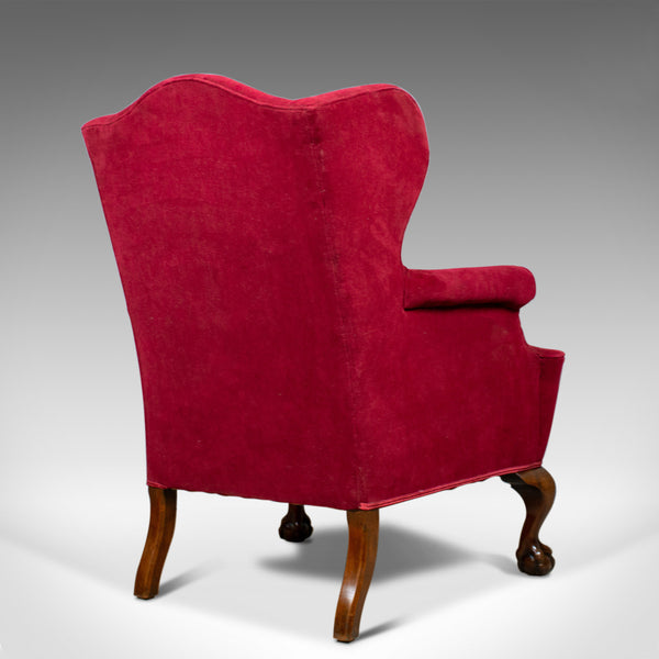 Antique, Wing Back Armchair, English, Late Victorian, Chair, Circa 1900 - London Fine Antiques