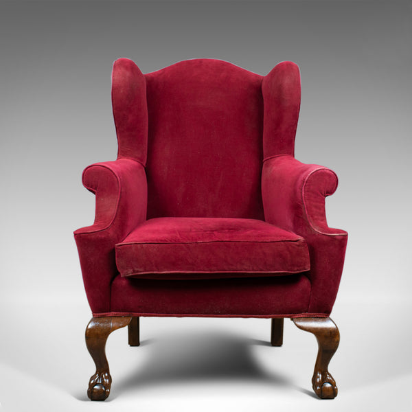 Antique, Wing Back Armchair, English, Late Victorian, Chair, Circa 1900 - London Fine Antiques