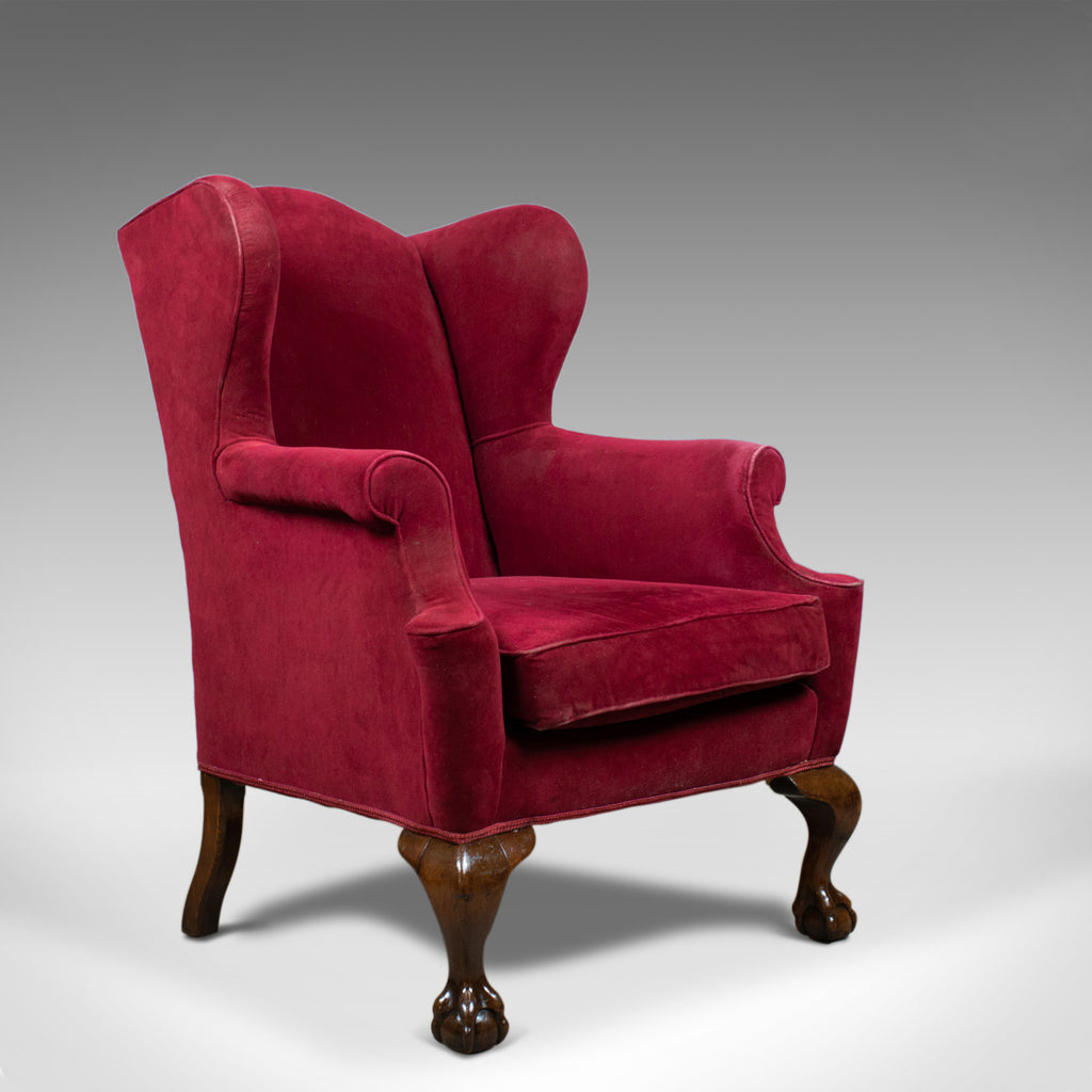 Antique, Wing Back Armchair, English, Late Victorian, Chair, Circa 1900 - London Fine Antiques