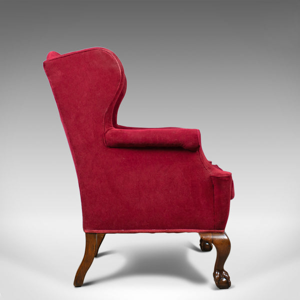 Antique, Wing Back Armchair, English, Late Victorian, Chair, Circa 1900 - London Fine Antiques