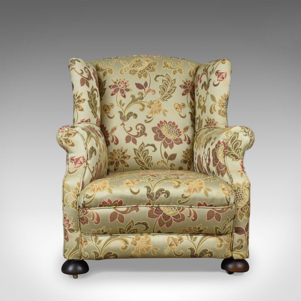 Antique Wing Back Armchair, English, Victorian, Deep, Club Chair, Circa 1900 - London Fine Antiques