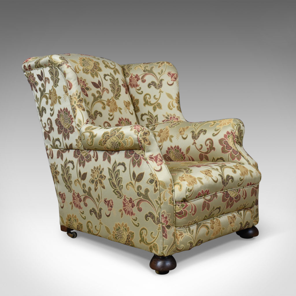 Antique Wing Back Armchair, English, Victorian, Deep, Club Chair, Circa 1900 - London Fine Antiques