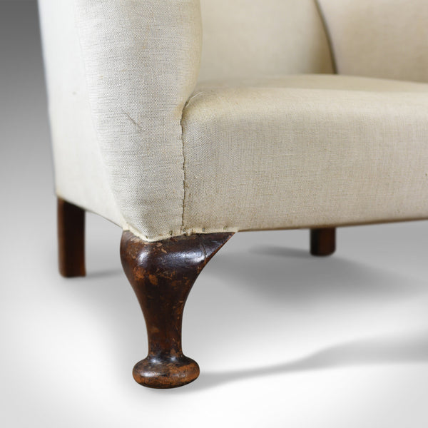 Antique Wing Back Chairs, English, Victorian Armchairs for Upholstery Circa 1890 - London Fine Antiques
