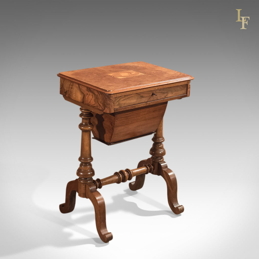 Antique Work Table, Victorian Sewing Table c1860 - London Fine Antiques