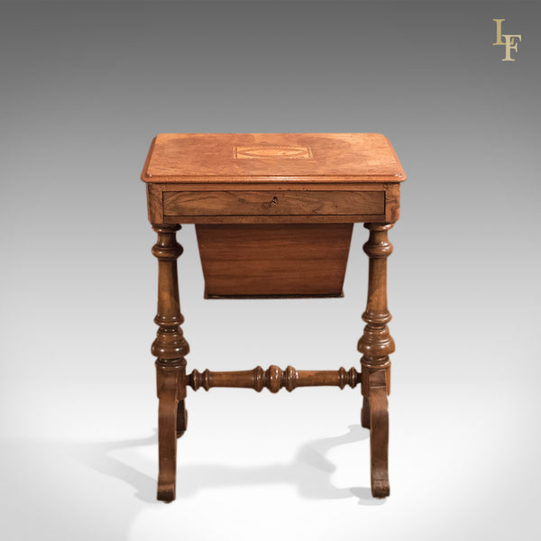 Antique Work Table, Victorian Sewing Table c1860 - London Fine Antiques
