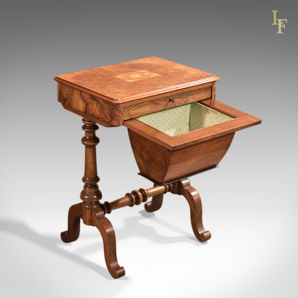 Antique Work Table, Victorian Sewing Table c1860 - London Fine Antiques