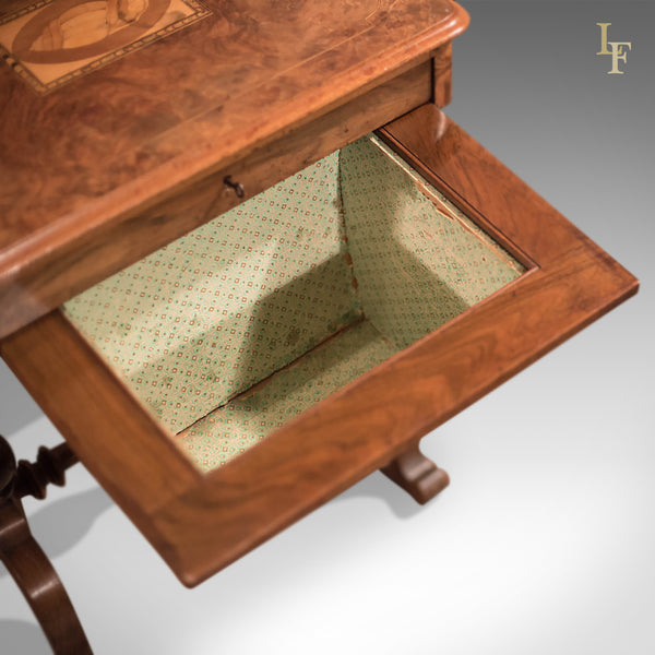 Antique Work Table, Victorian Sewing Table c1860 - London Fine Antiques