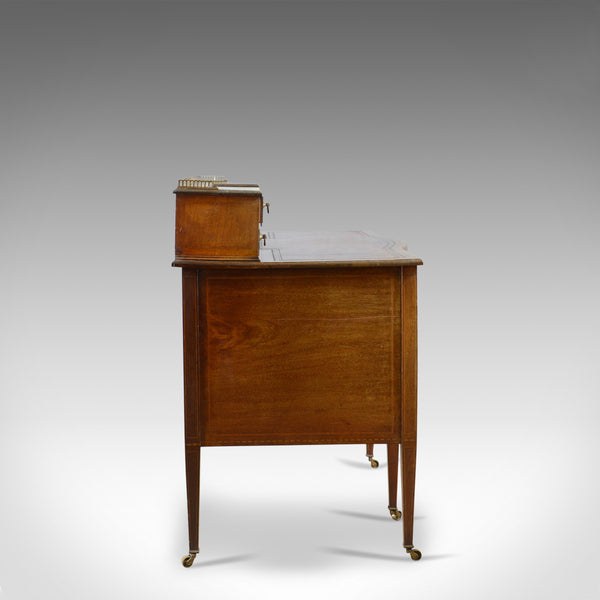 Antique Writing Desk, English, Edwardian, Mahogany, Knee-Hole, Circa 1910 - London Fine Antiques