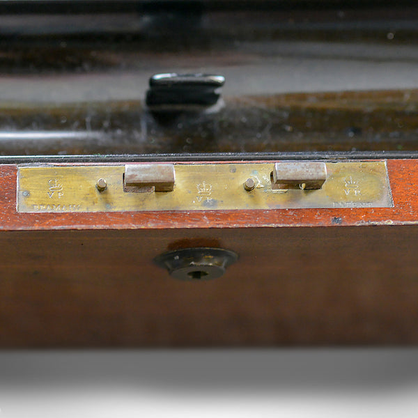 Antique Writing Slope, Bramah Lock, Victorian, Mechi London, c.1840 - London Fine Antiques