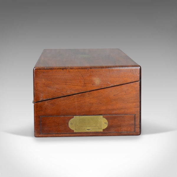 Antique Writing Slope, Bramah Lock, Victorian, Mechi London, c.1840 - London Fine Antiques