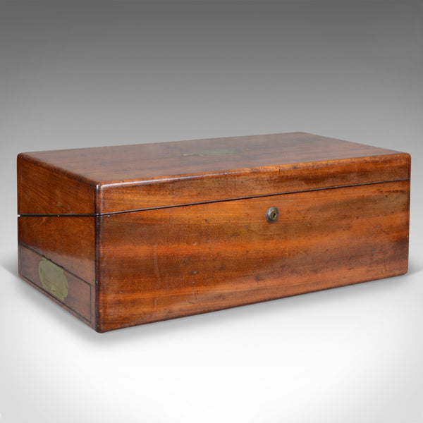 Antique Writing Slope, Bramah Lock, Victorian, Mechi London, c.1840 - London Fine Antiques