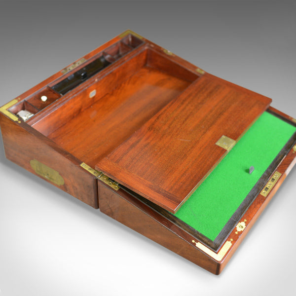 Antique Writing Slope, Bramah Lock, Victorian, Mechi London, c.1840 - London Fine Antiques