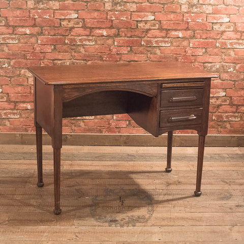 Antique Writing Table, Edwardian Oak Desk - London Fine Antiques