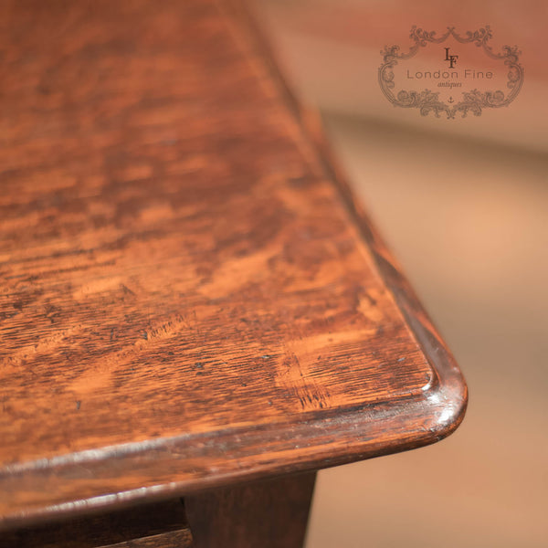 Antique Writing Table, Edwardian Oak Desk - London Fine Antiques