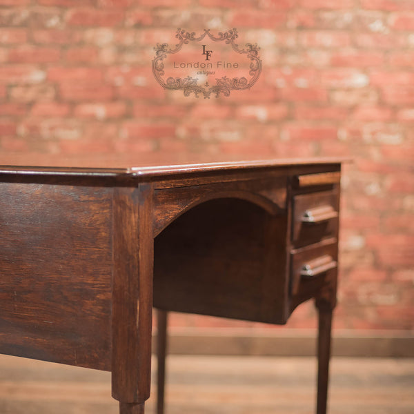 Antique Writing Table, Edwardian Oak Desk - London Fine Antiques
