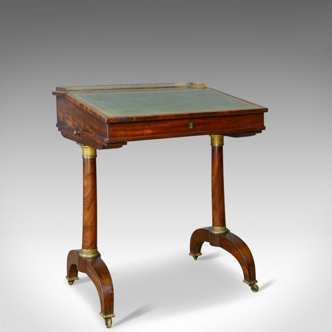 Antique Writing Table, English, Regency, Mahogany, Davenport, Circa 1820 - London Fine Antiques