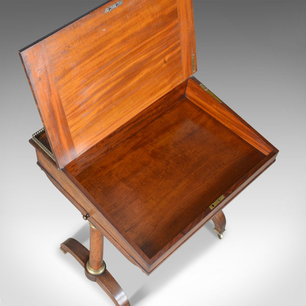 Antique Writing Table, English, Regency, Mahogany, Davenport, Circa 1820 - London Fine Antiques