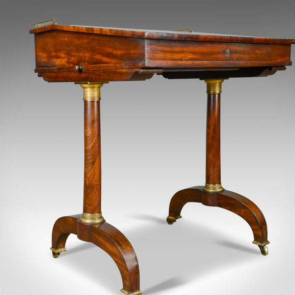 Antique Writing Table, English, Regency, Mahogany, Davenport, Circa 1820 - London Fine Antiques