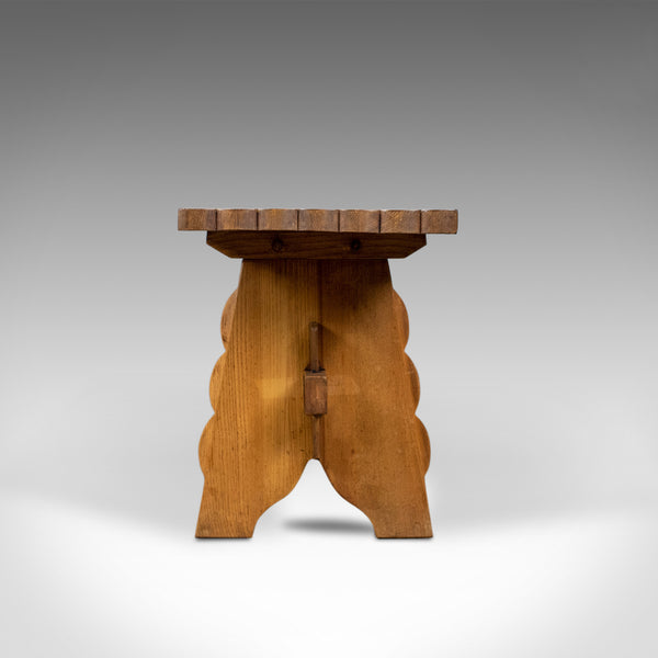 Arts & Crafts Oak Bench, English, Early 20th Century, Two Seat Form - London Fine Antiques