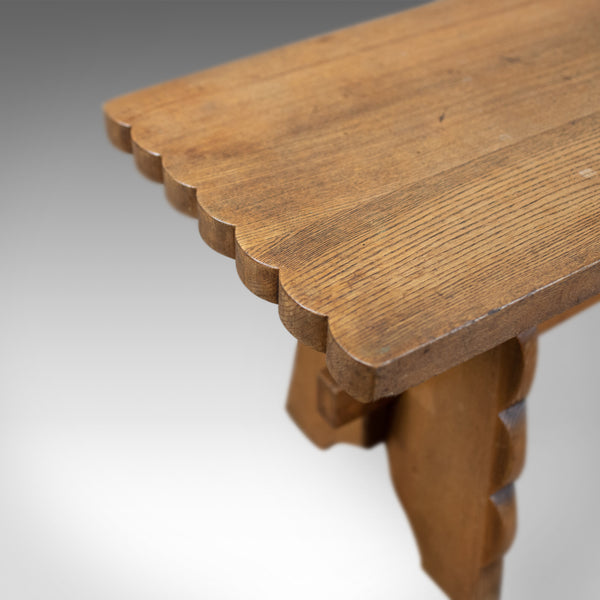 Arts & Crafts Oak Bench, English, Early 20th Century, Two Seat Form - London Fine Antiques