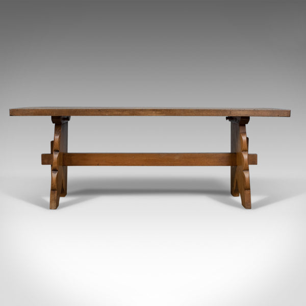 Arts & Crafts Oak Bench, English, Early 20th Century, Two Seat Form - London Fine Antiques
