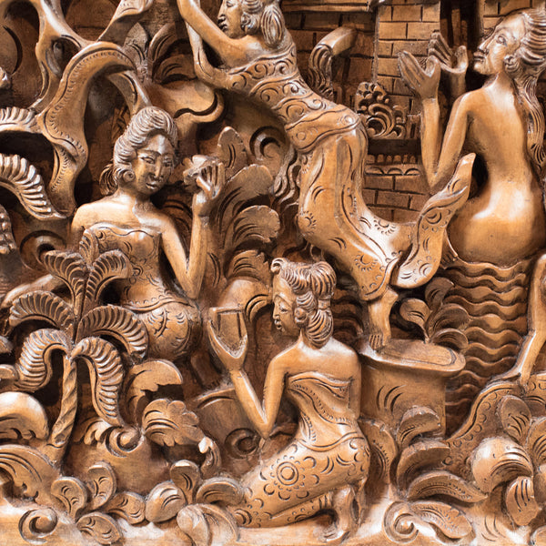 Balinese Carved Wall Panel, Mid-Century Decorative Art - London Fine Antiques