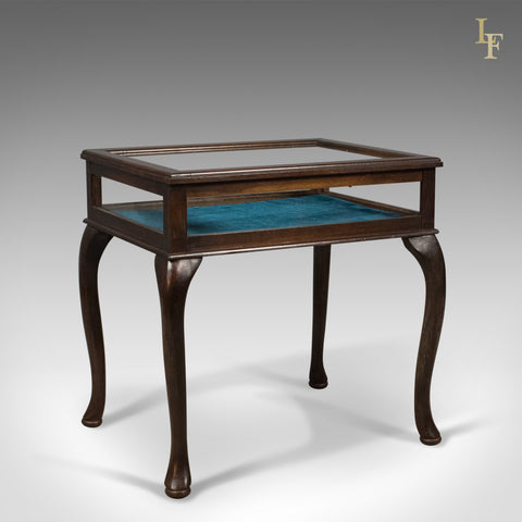 Bijouterie Glazed Display Table, Mahogany, Late C20th Specimen Cabinet - London Fine Antiques