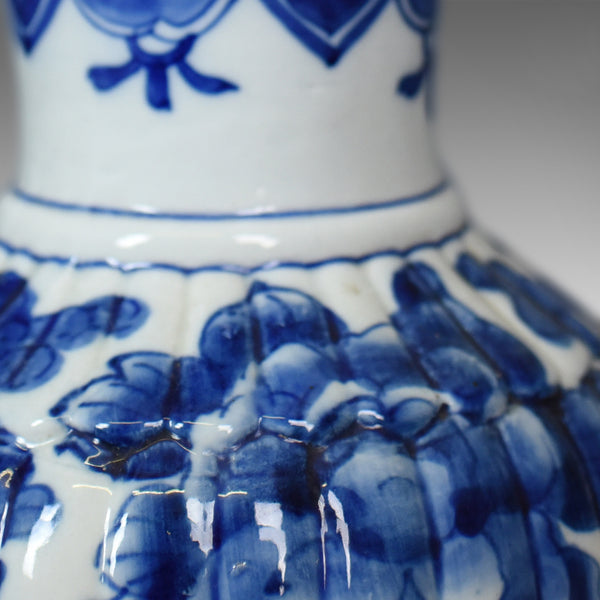 Blue And White Chinese Flower Vase, Ceramic, China Pottery Mid/Late C20th - London Fine Antiques