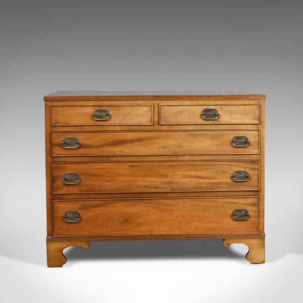Broad Chest of Drawers, English, Georgian, Revival, Mahogany, 20th Century - London Fine Antiques