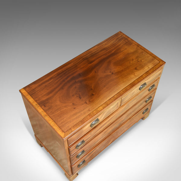 Broad Chest of Drawers, English, Georgian, Revival, Mahogany, 20th Century - London Fine Antiques