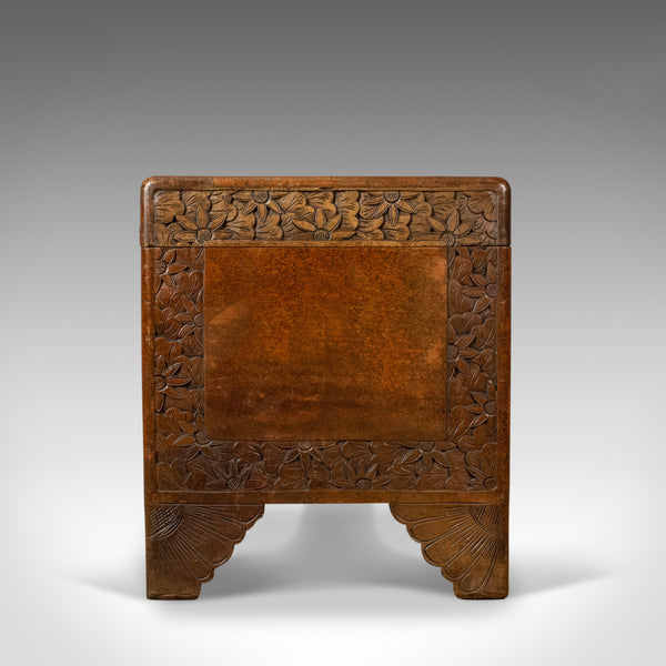Camphor Wood Trunk, Oriental, Carved, Chest, Art Deco, Circa 1940 - London Fine Antiques