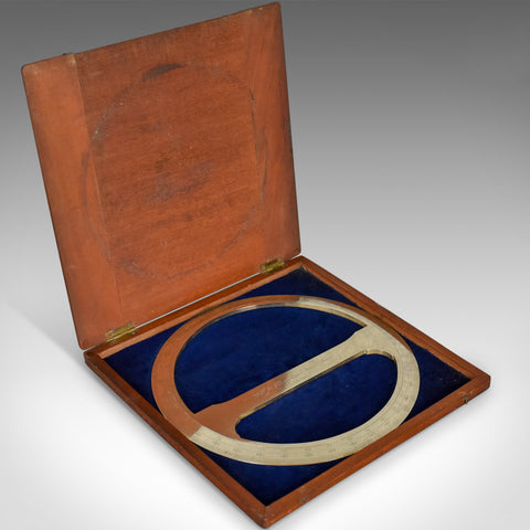 Cased Antique Protractor 360 degree Scientific Instrument Navigation Circa 1900 - London Fine Antiques