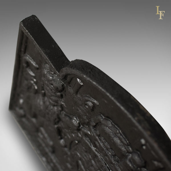 Cast Iron Fire Back, Late 20th Century, Royal Crest - London Fine Antiques