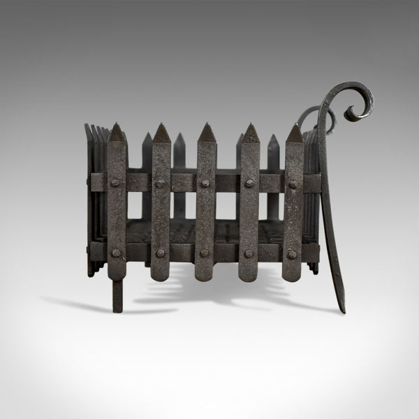 Cast Iron Fire Basket in Georgian taste, Free Standing Fireplace Grate - London Fine Antiques