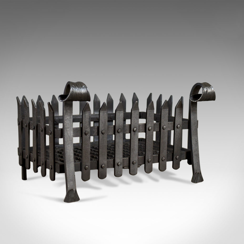 Cast Iron Fire Basket in Georgian taste, Free Standing Fireplace Grate - London Fine Antiques