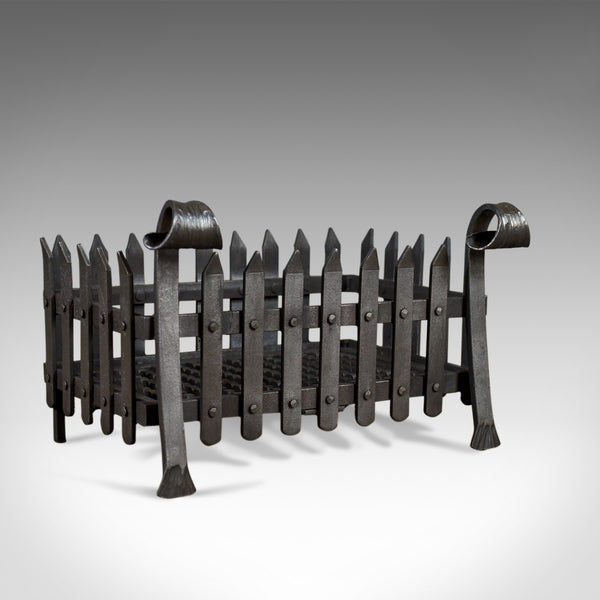 Cast Iron Fire Basket in Georgian taste, Free Standing Fireplace Grate - London Fine Antiques