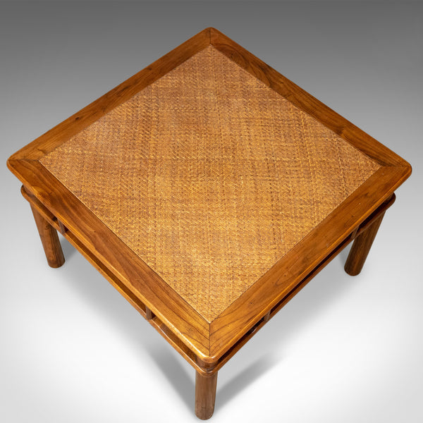 Chinese Elm and Rattan Coffee Table, Side, Lamp, Late 20th Century - London Fine Antiques